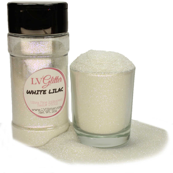 White Lilac Iridescent Ultra Fine Glitter Shaker