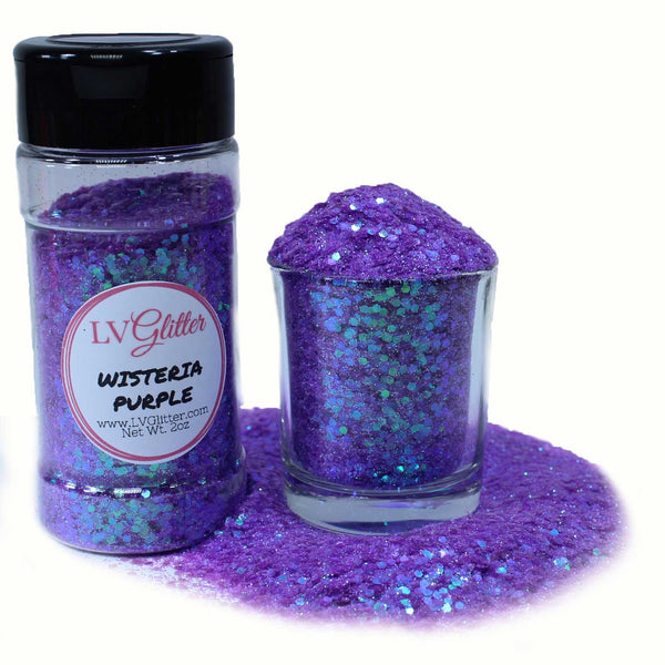 Wisteria Purple Iridescent Chunky Mix Glitter Shaker